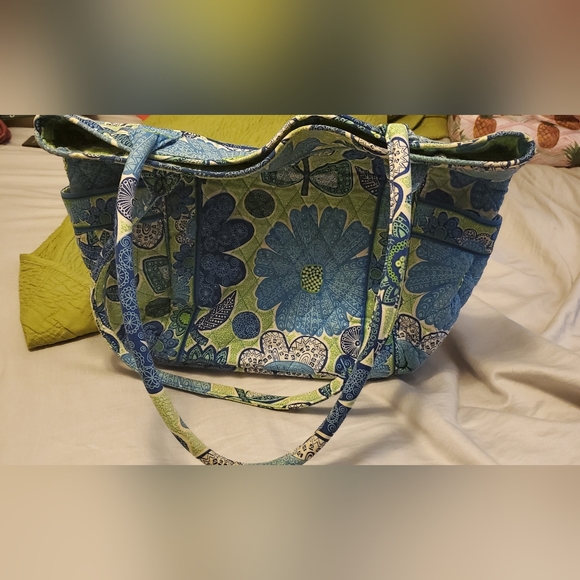 Vera Bradley Doodle Daisy Campus Tote Bag Retired Pattern Pre Owned. - Picture 2 of 12
